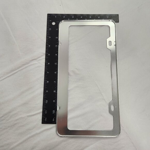 Car License Plate Frame Silver Metal Gift Maserati - Picture 5 of 6